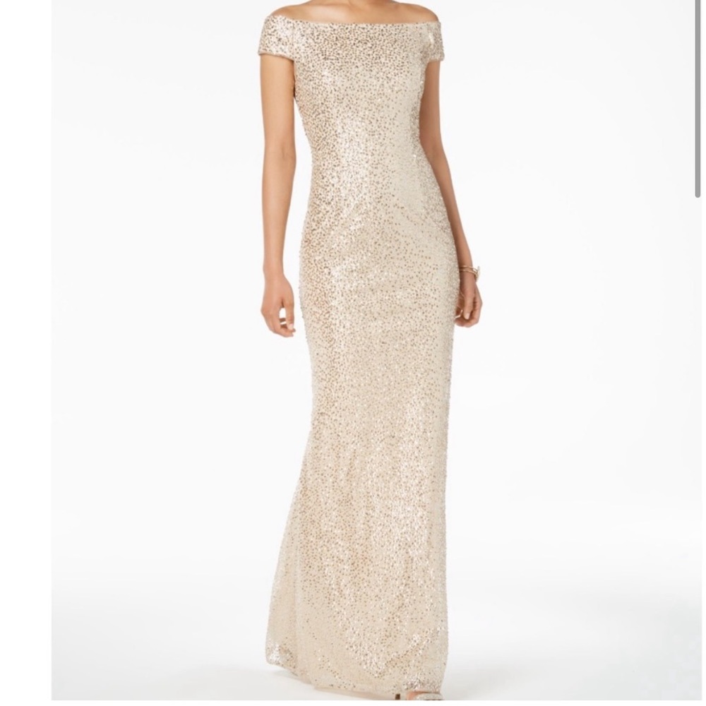 Adrianna Papell Nude Sequim Dress